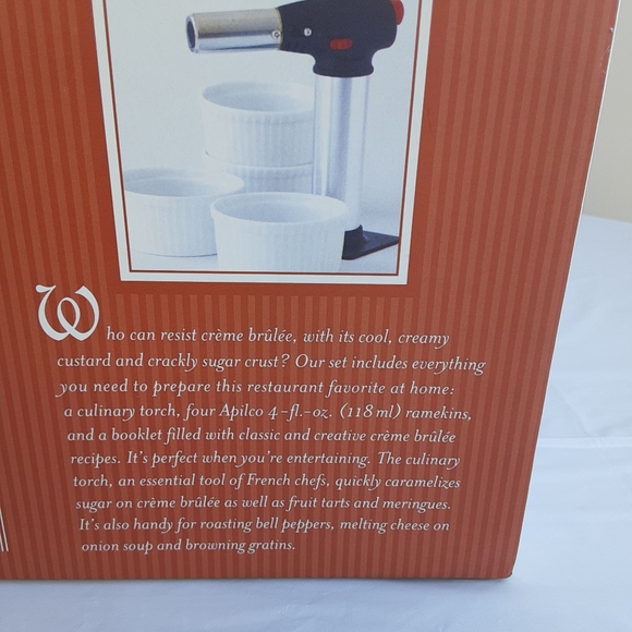 WILLIAMS SONOMA CREME BRULEE TORCH SET 4 CULINARY - Picture 10 of 13